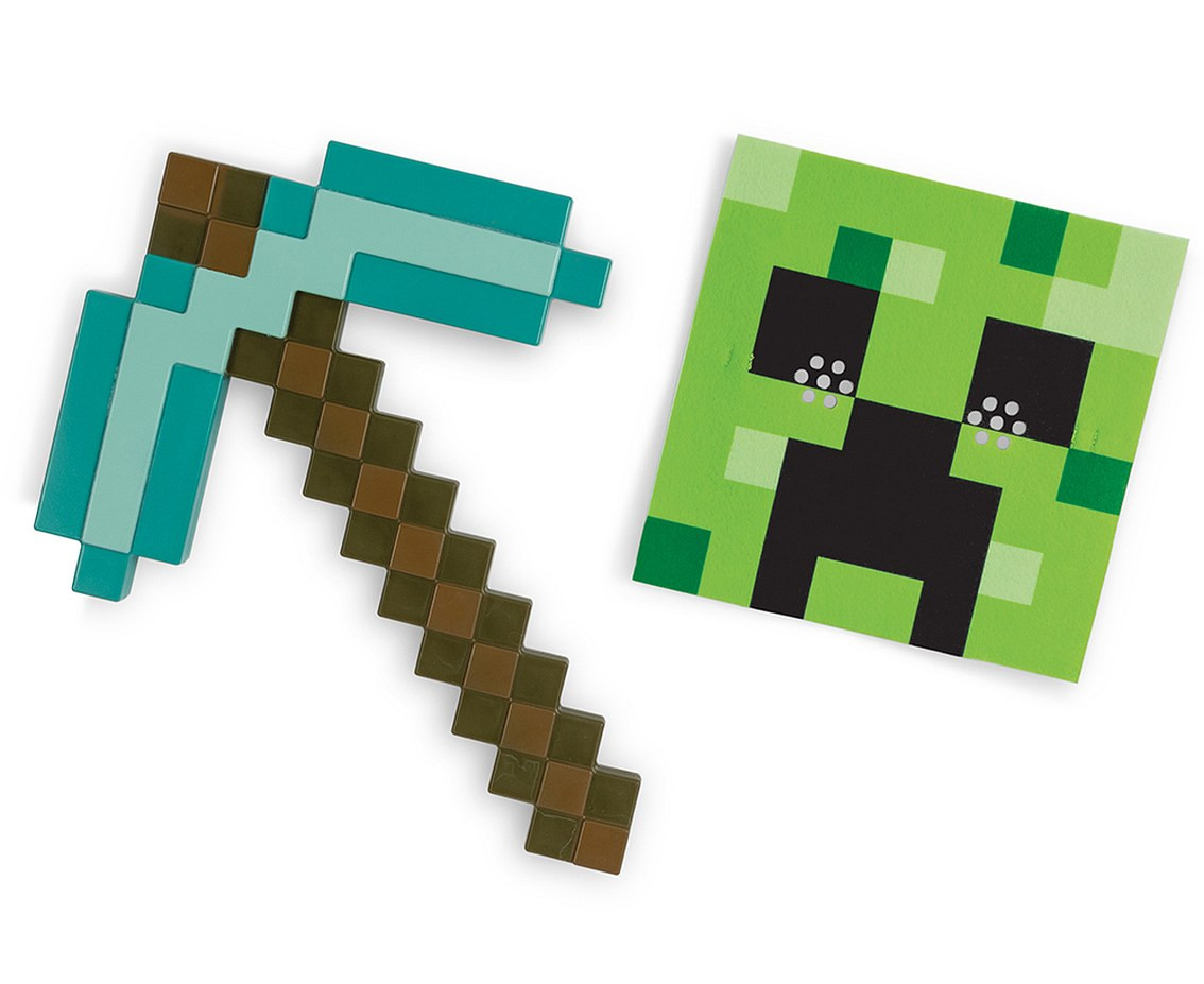 Minecraft Pickaxe and Mask set, (license), one size